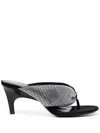 Attico Strass Embellished Thong Sandals