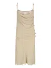 Attico Draped Cowl Neckline Spaghetti Straps