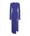 Attico Blue Midi Dress In Blue