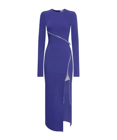 ATTICO THE ATTICO STRETCH ZIP-DETAILED MIDI DRESS