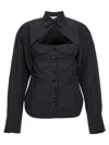 Attico Black Regular Solid Shirt In Black