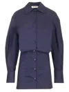 Attico Tailored Mini Chemisier Dress With Button Closure