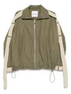 Attico String-detail Bomber Jacket In Green