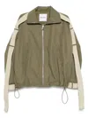 Attico String-detail Bomber Jacket In Green
