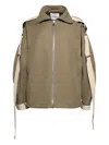 Attico String-detail Bomber Jacket In Green