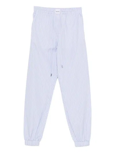 Attico Stripe Pull Trousers In Blue