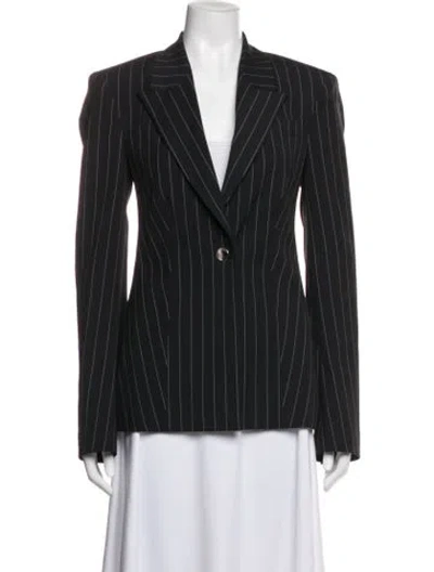 Pre-owned Attico Striped Blazer In Black