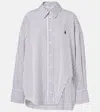 Attico Striped Cotton Shirt With Long Sleeves In Multi