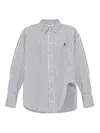 Attico White Diana Striped Shirt In Multi