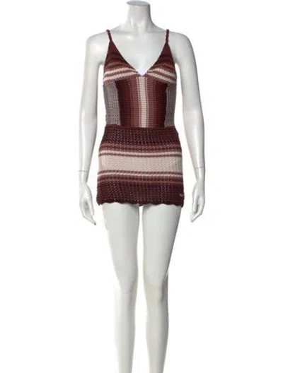 Pre-owned Attico Striped Mini Dress W/ Tags In Multi