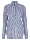Attico Striped Shirt With Cuffed Long Sleeves