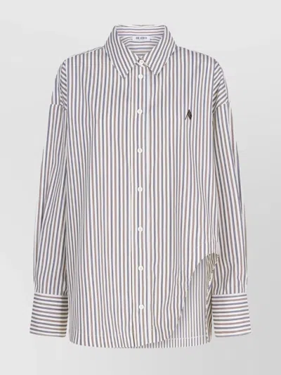ATTICO STRIPED SHIRT COLLAR LONG SLEEVES
