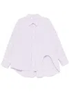 Attico Gestreiftes Hemd In Weiss