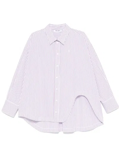 Attico Gestreiftes Hemd In Weiss