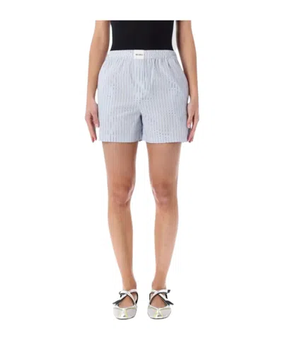ATTICO STRIPED SHORTS