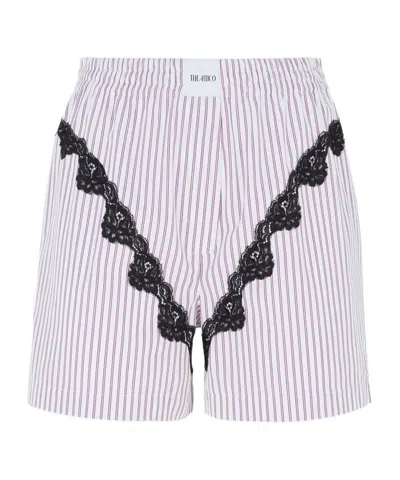 ATTICO STRIPED SHORTS