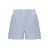 Attico Striped-pattern Elasticated Mini Shorts In Multi