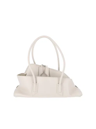 Attico Structured Handbag With Minimalist Design In White
