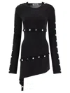 Attico Studded Asymmetric Convertible Dress