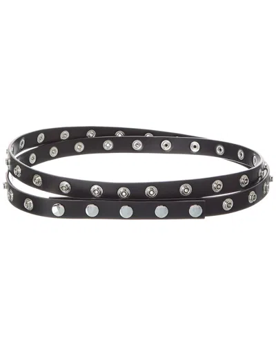 Attico Studded Leather Belt In Black