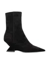 ATTICO STYLISH BLACK SUEDE ANKLE BOOTS FOR WOMEN