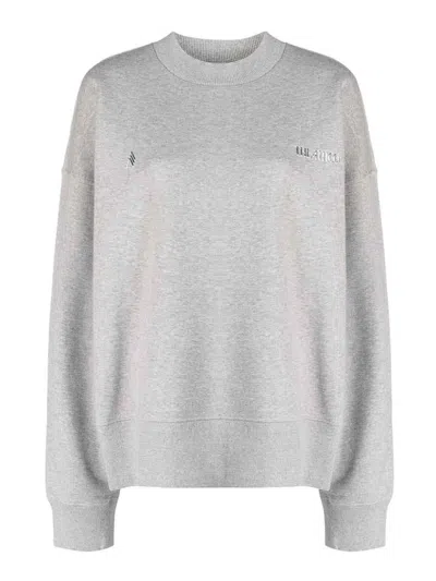 Attico Low-sleeved Sweatshirt In Grey