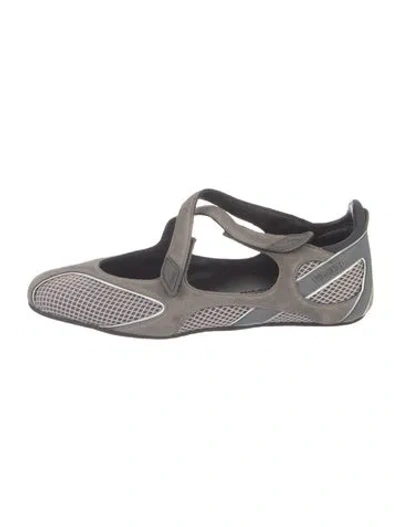 Pre-owned Attico Suede Athletic Sneakers In Grey