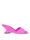 Attico Cheope Mule In Fuchsia Color Suede In Pink