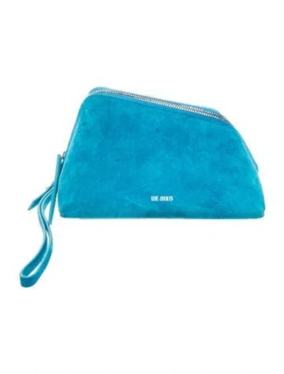 Pre-owned Attico Suede Clutch In Blue