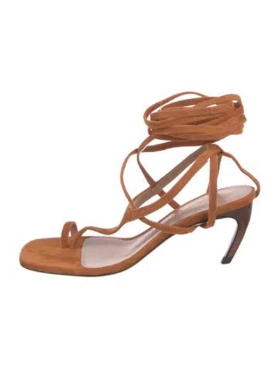 Pre-owned Attico Suede Gladiator Sandals In Multi