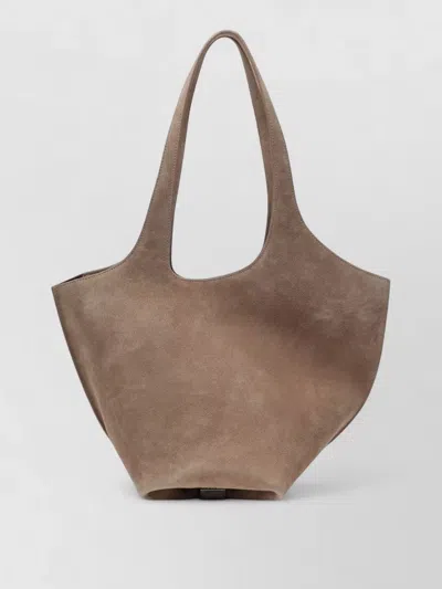 Attico Suede La Scoop Medium Shoulder Bag