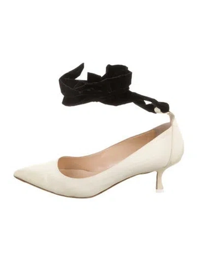 Pre-owned Attico Suede Pumps In Neutral