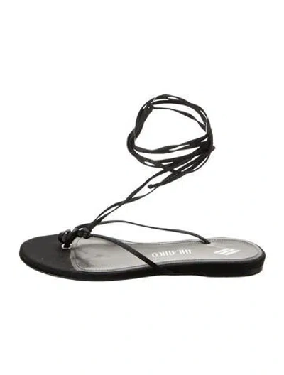 Pre-owned Attico Suede Sandals In Black