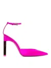 Attico Perine Raso Ankle-strap Pumps In Fuchsia