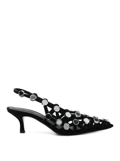 ATTICO SUEDE  SLINGBACK WITH INSERTS