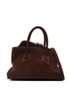 Attico Suede Tote Bag In Brown