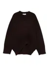 Attico Wool And Cashmere Sweater In Brown