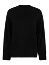 Attico Asymmetric Wool And Cashmere Pullover In Black