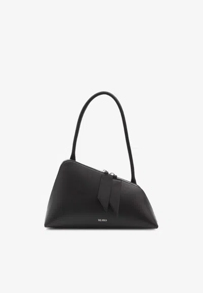 Attico Sunrise Shoulder Bag In Black