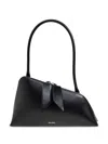 Attico Sunrise Shoulder Bag In Black