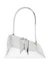 Attico Silver Sunrise Shoulder Bag In Grey