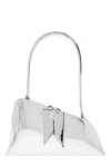 Attico Silver Sunrise Shoulder Bag In Silver