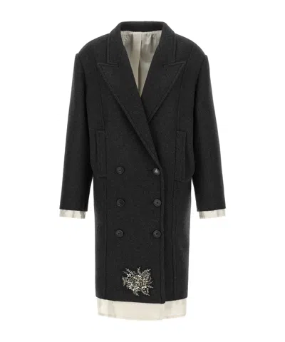 Attico 'super 10' Collection Coat In Gray