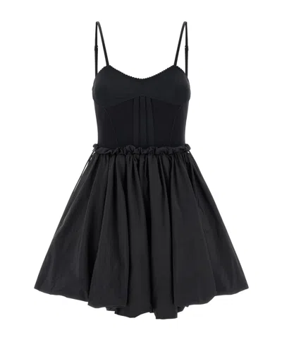 Attico Suspender Dress In Black