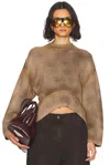 Attico Pullover Mit Logo-stickerei In Camel