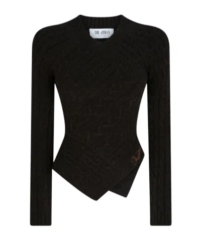 ATTICO CABLE-KNIT ASYMMETRIC SWEATER