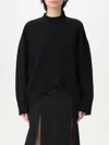 Attico Black Oversize Sweater In Wool And Cashmere Woman In Black