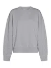 Attico Grey Crewneck Logo Pullover In Grey