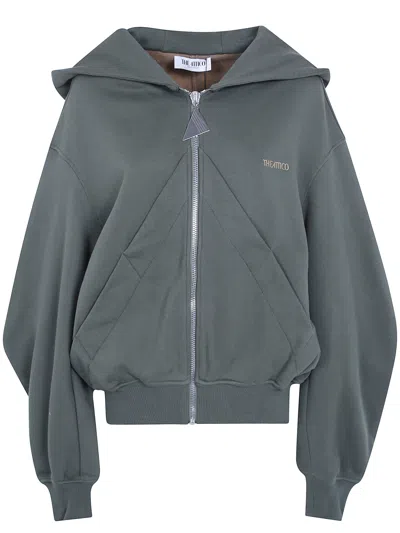 Attico Sweatshirt Full Zip Hoodie "261wcf00015" In Green