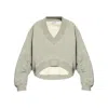 Attico Logo Cotton Sweatshirt In Gray